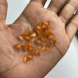 AAA Natural Peach Moonstone Pyramid Shape Gemstone, Pyramid Shape, Calibrated Size Loose Gemstone Sizes Avaliable 6,7,8,10,11,12,15 MM