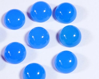 Naturalny niebieski chalcedon okrągły kaboszon, luźny kamień szlachetny AAA o rozmiarach 2, 3, 4, 5, 6, 7, 8, 9, 10, 11, 12, 13, 14, 15, 16, 17, 18, 19, 20, 25, 30, 40 mm