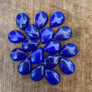 AAA Lapis lazuli Pear Shape Teardrop Cabochon Calibrated Size Gemstones 5x7,6x8,7x9,8x10,10x12,10x14,12x16,13x18,15x20,16x22,18x25,20x30 mm