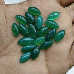 Verde Natural Onyx Marquesa forma plana back cabochon calibrado tamaño suelto 4x8,5x10,6x12,7x14,8x16,9x18,10x20,11x22,12x24,13x26,14x28,15x30