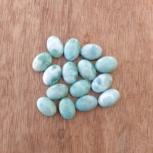 AAA Natural Larimar Oval Cabochon Calibrated Size Loose Gemstone 4x6,5x7,6x8,7x9,8x10,9x11,10x12,10x14,12x16,13x18,18x25,20x30mm