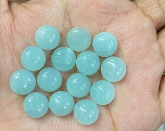 GENUINE LARIMAR 8mm CALIBRATED ROUND CABOCHON 10pcs GENUINE LARIMAR 8mm CALIBRATED ROUND CABOCHON 10pcs