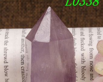 1PC Natural clear amethyst obelisk-purple crystals tower-amethyst quartz-polished-jewelry making-strong energy
