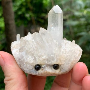 Clear Quartz Hedgehog/Natural Clear White Crystal Cluster/Crystal Sculpture/Crystal Carvings/Gift for Child/Healing Crystal image 1