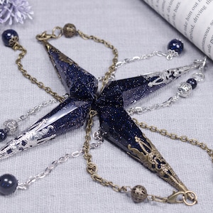 Wholesale Polished Blue Sandstone Crystal  Pendulum/Blue Sandstone Pendulum/Necklace/Meditation/Pendant/Gift/Decor/Chakra