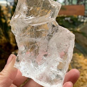 398g Natural Himalayan Clear Quartz/Unpolished Clear Crystal/Transparent Quartz/Meditation Healing Crystal/Not Glass/Chakra Energy Quartz