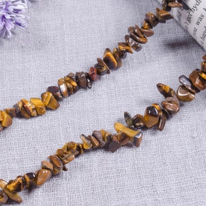 Wholesale One String of Tiger’s Eyes Crystal Clastic Rock-Natural Quartz Crystal-Tiny Quartz for Jewelry Making,Pendant,Necklace,Bracelet