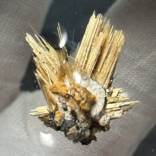 Natural Star Rutile Quartz Crystal Specimen/Golden Badge Quartz/Rare Rutile Collection/Brazil Rutile/Tiny Rutile Quartz Crystal Energy/Gift