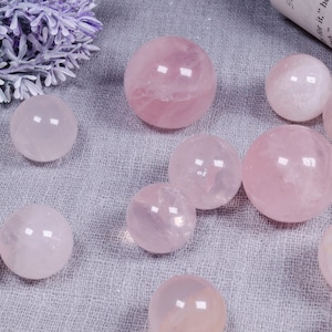 Wholesale Natural Rose Quartz Sphere/Polished Rose Quartz Ball/Gemstone Beads/Decor/DIY Making Jewelry/Gift
