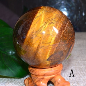 2PCS NATURAL  tiger eye stone spheres,gold tiger eye balls,healing,Boost business，Enhance charm