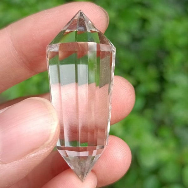 Double Terminated Vogel Crystals/12Facets or 24Facets Crystal Points/Natural Clear Quartz/High Transparency Crystal/Not Lab Crystal/Healing