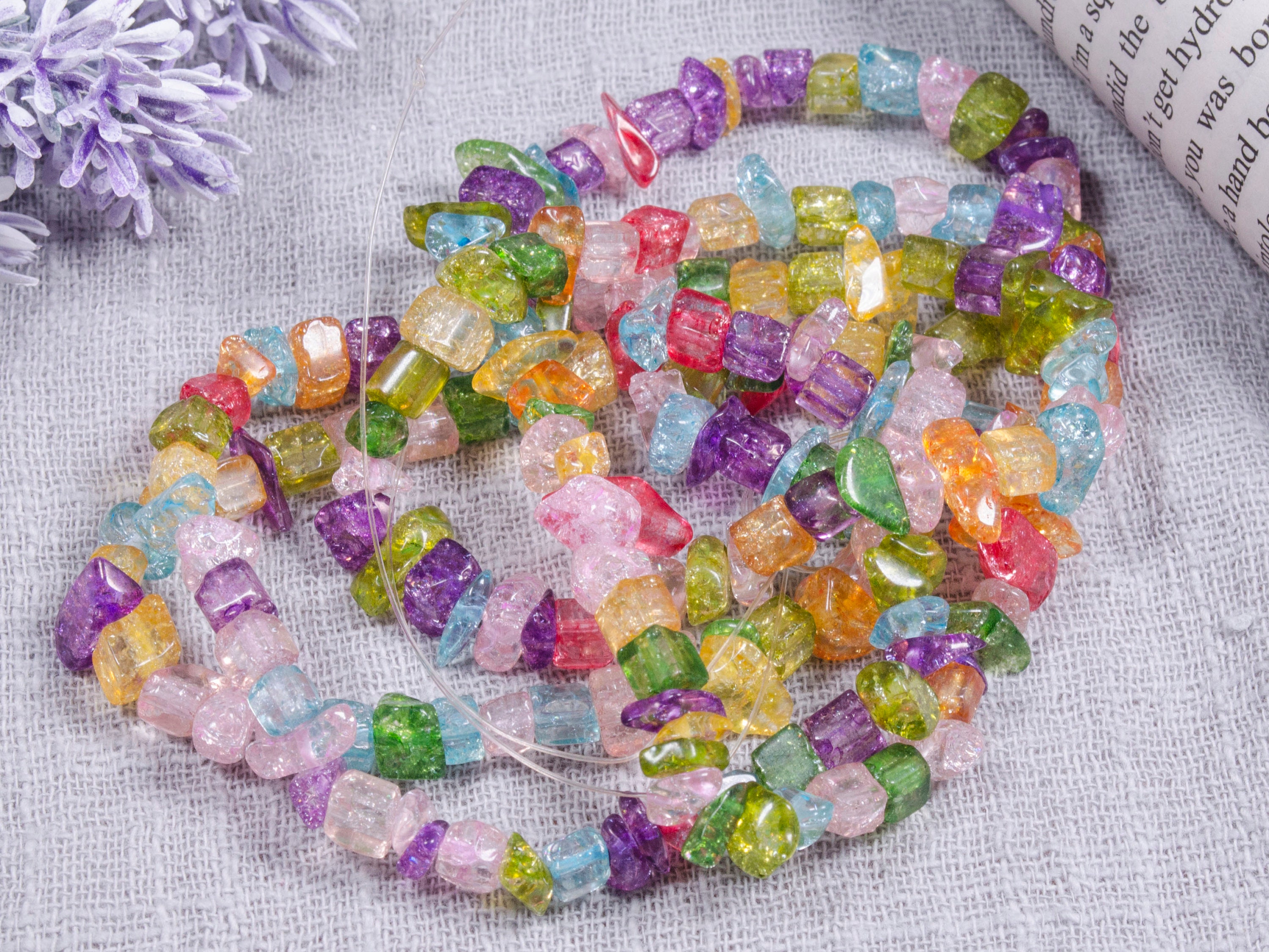 Wholesale One String of Popcorn Crystal Clastic RockQuartz Etsy