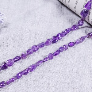 Cadena completa al por mayor de cuentas de amatista-cuarzo pulido cristal-cuarzo para la fabricación de joyas / colgante / collar / pulsera
