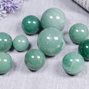Esfera de Aventurina verde Natural al por mayor/bola de Aventurina verde pulida/esfera de cuarzo verde/decoración/joyería DIY/Gift20-50mm
