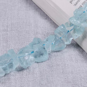 All'ingrosso Full Strand Natural Rough Raw Stones - Vendita all'ingrosso quarzo per la produzione di gioielli-Decor-Gift-Sea Blue Glass Crystal