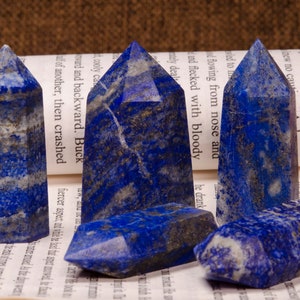 Wholesale Natural Lapis Lazuli Quartz Point/Lapis Lazuli Crystal Tower/Lapis Lazuli Tower/Points for Jewelry Making/Gift/Healing Stone