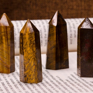 Wholesale Natural Tiger Eye Quartz Point/Tiger Eye Crystal Tower/Tiger Eye points Tower/Points for Jewelry Making/Gift/Healing Stone