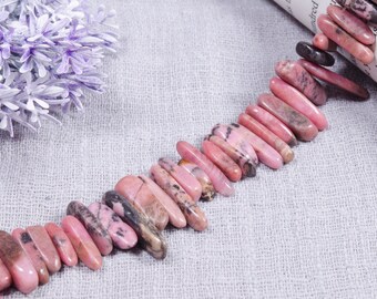 Wholesale one Strand of Rhodonite Sticks Stone-Smooth Quartz-Polished Bullet Crystal-Quartz for Jewelry Making,Pendant,Necklace,Bracelet