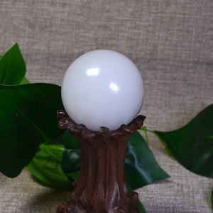 Jade afgano blanco natural/color de nube blanca Planeta de jade/Decoración de jade/Bola de jade afgano/Diámetro 2 pulgadas/Espécimen curativo