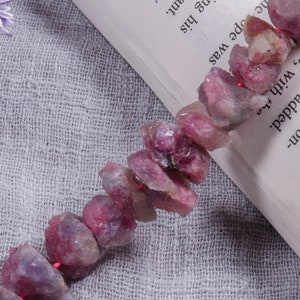 All'ingrosso Full Strand Natural Rough Raw Stones - Vendita all'ingrosso quarzo per la produzione di gioielli-Decor-Gift-Pink Tourmaline Crystal