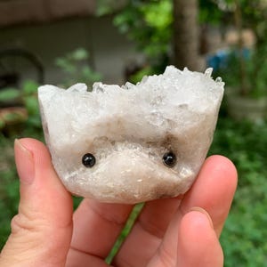 Clear Quartz Hedgehog/Natural Clear White Crystal Cluster/Crystal Sculpture/Crystal Carvings/Gift for Child/Healing Crystal image 8