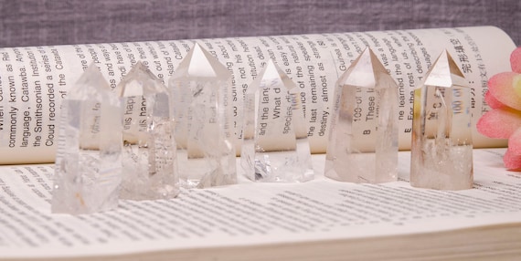 8 Natural Clear Quartz Obelisk Crystal Wands - 45-60mm - Healing / Reiki / Meditation