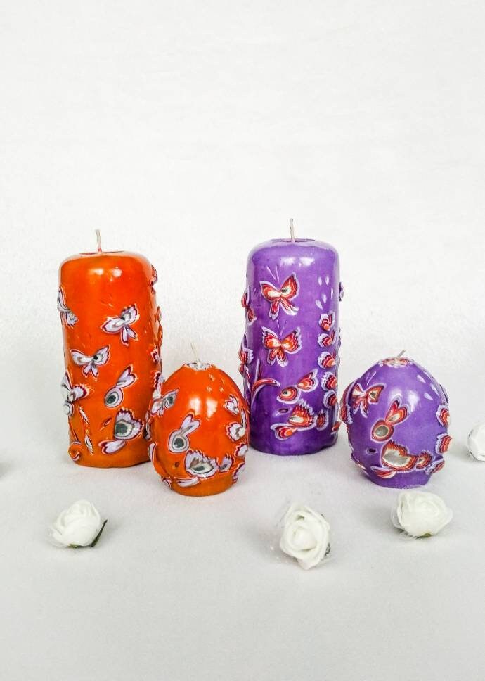 Easter carved candles with amazing decor and different colors Etsy