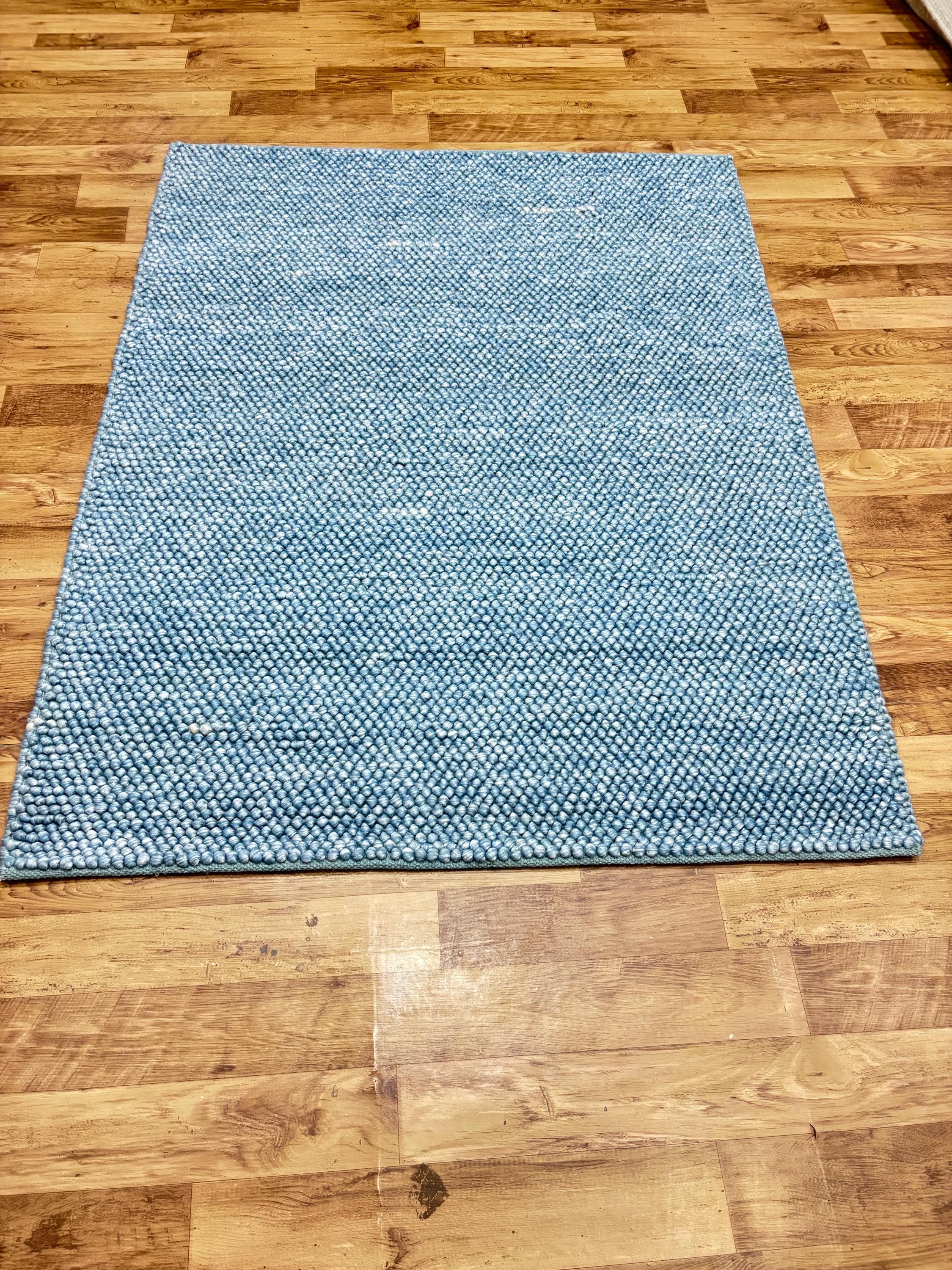 手織りウールのバブルラグ：ヴィンテージボヘミアンモロッコ風