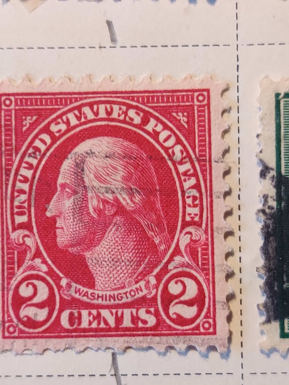 US Postage Stamp George Washington Red 2 Cents Rare! - Etsy display picture 1