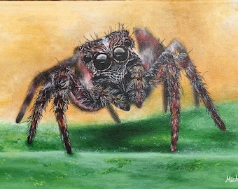 Jumping Spider Acrylic Painting