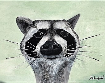 Cute Raccoon Painting