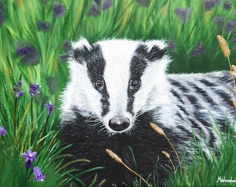 Original Badger Painting - Acrylic on stretched canvas