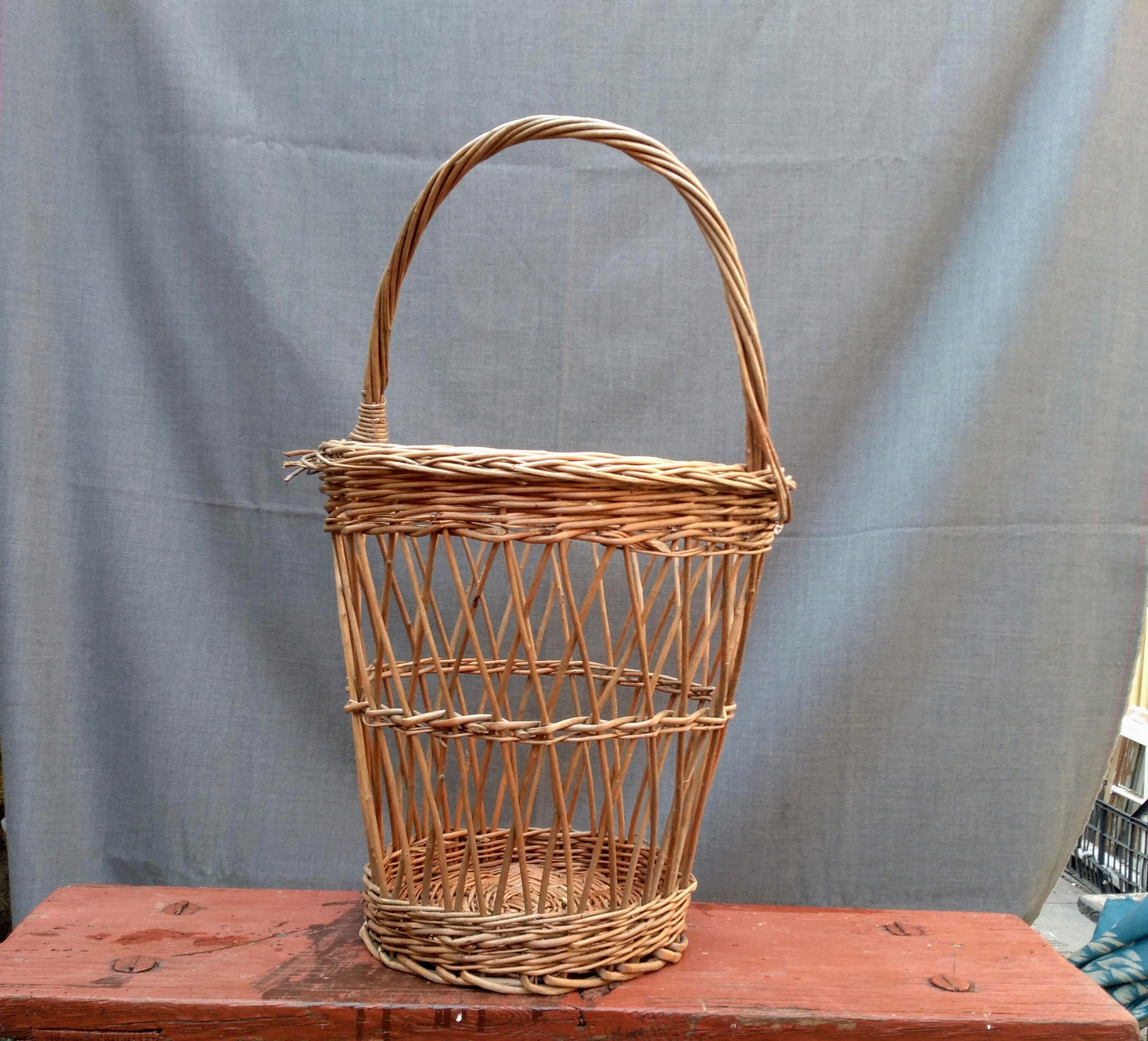 Großer Korb mit Griff hoher Korb | Etsy