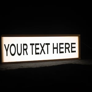 Custom Light Box | Wooden Light Box | Customizable Light Box | Home Decor | Business Signage | Office Decor