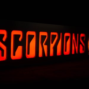 Skorpione Leuchtreklame | Skorpione Dekor | Skorpione Lichtkasten |