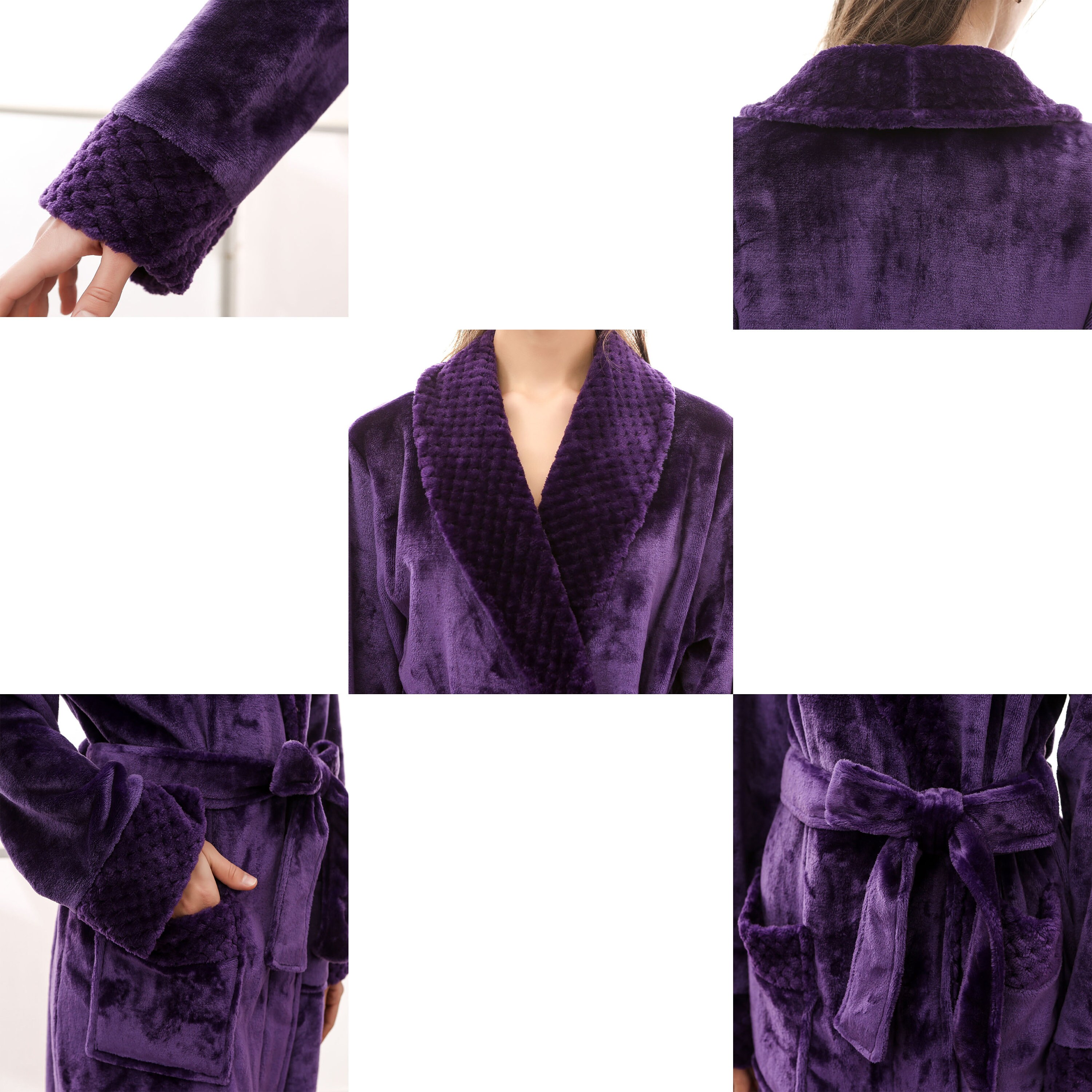 Couple Long Bathrobes Fashion Nightgown Men's Coral Fleece Etsy