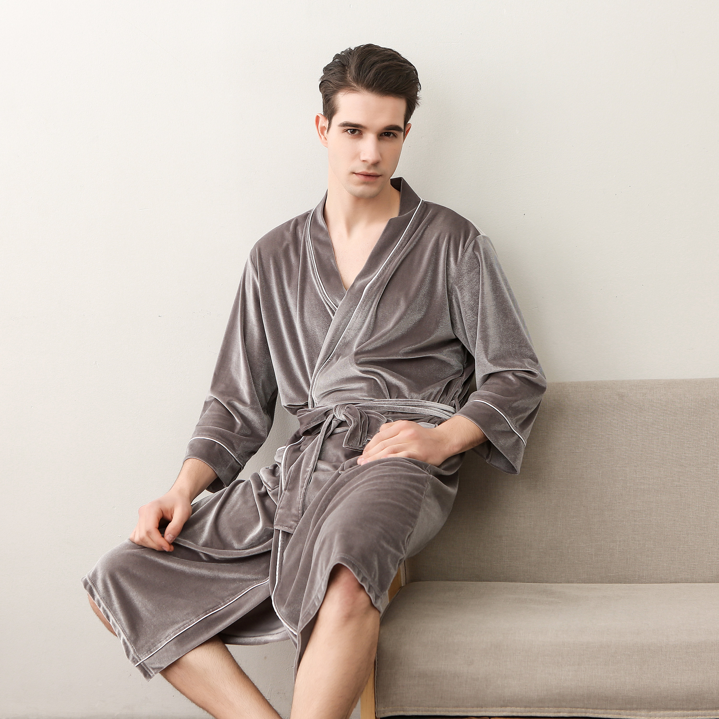 Couple Long Bathrobes Velvet Robe Long Velvet Robe Couple Etsy