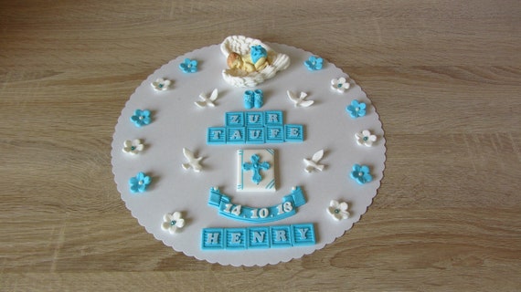 Baby Taufe Geburt Tortendeko Fondant Tortenaufleger Etsy