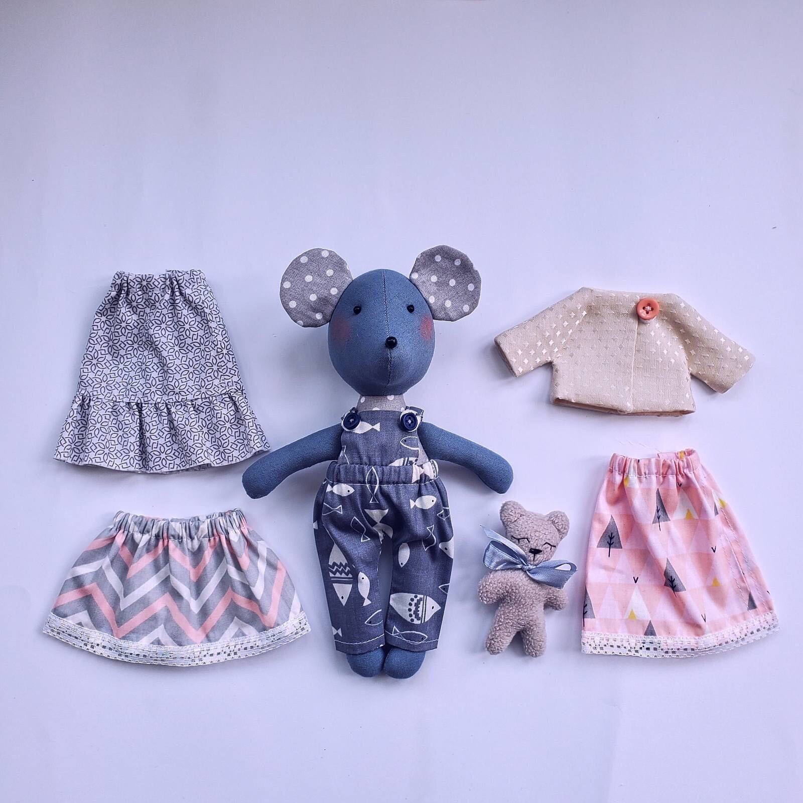 Rat Doll with Clothes Fabric Toy Rat Toy Cloth Dolls Etsy