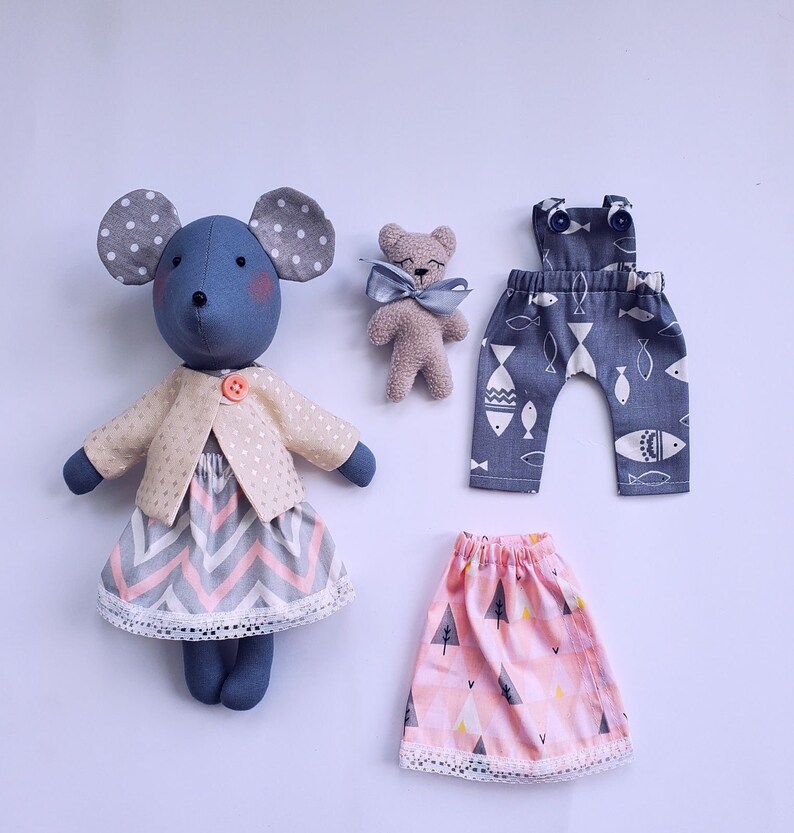 Rat Doll with Clothes Fabric Toy Rat Toy Cloth Dolls Etsy