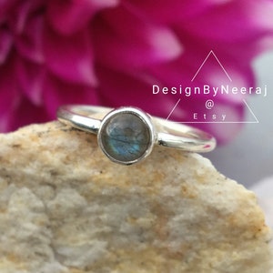 Labradorite Ring, Natural Blue Labradorite Ring, 925 Sterling Silver Ring, Handmade Silver Ring, Blue Labradorite Ring, Women Gift, For Her