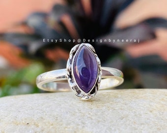Amethyst Ring, 925 Sterling Silver Ring, Purple Amethyst Ring, Handmade Ring, Designer Ring, Women Ring, February Birthstone, Gift For Her