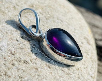 Natural Amethyst Pendant, 925 Sterling Silver Pendant, Purple Amethyst Pendant, Birthstone Pendant, Pendant for Necklace, Gift Jewelry