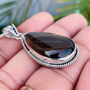 Black quartz pendant cheap