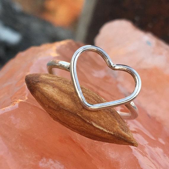Heart Ring, Silver Heart Ring, 925 Sterling Silver Ring