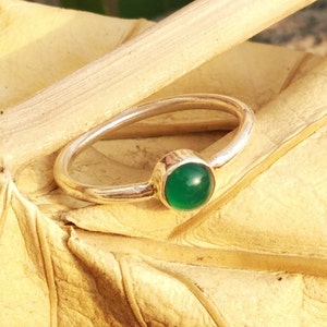Green Chrysoprase Ring, Chrysoprase ring, 925 Sterling Silver -Chrysoprase Gemstone Jewelry - Handmade Sterling Silver Ring  - Gift For Her