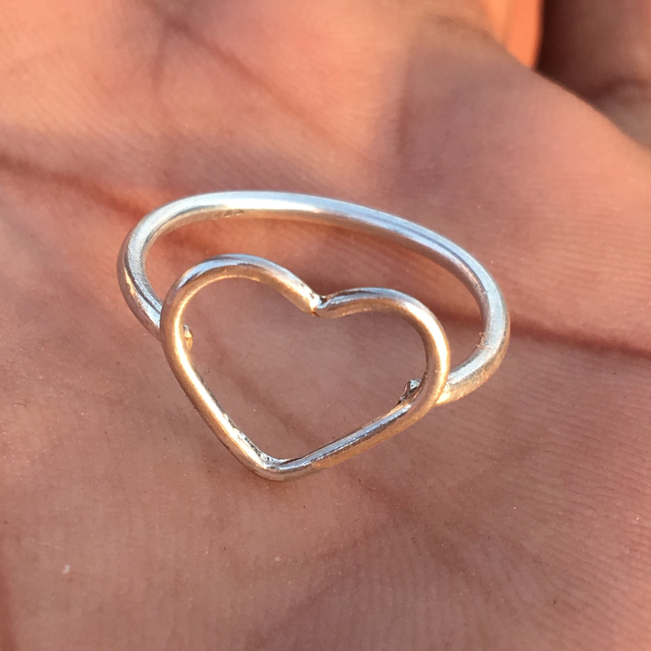 Heart Ring, Silver Heart Ring, 925 Sterling Silver Ring