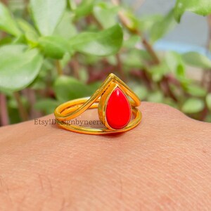 Crown Ring, Black Onyx Ring, Handmade 925 Sterling Silver Ring, Natural Black Onyx Ring, Gold Plated, Women Ring, Black Ring, Gift For Her image 4