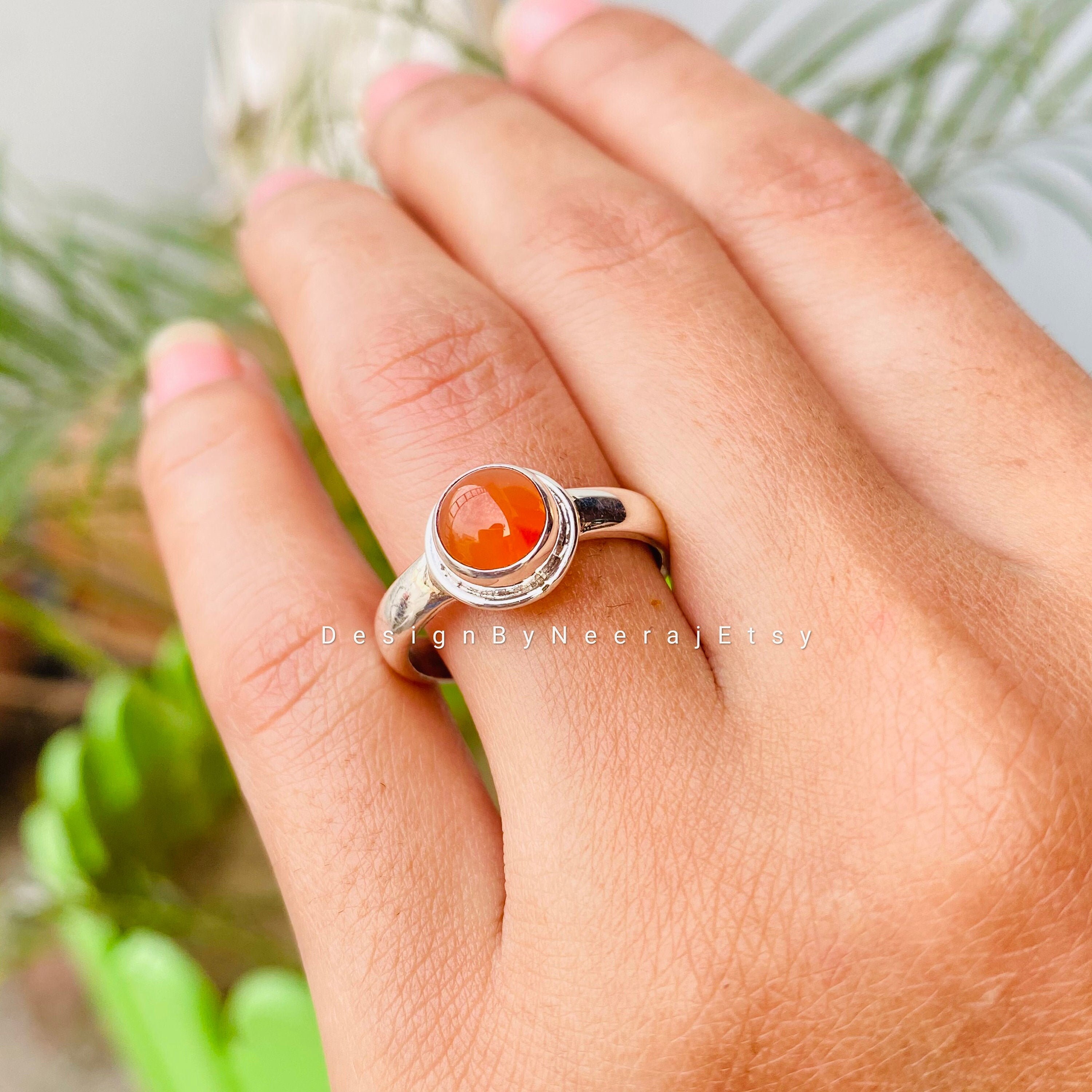 Carnelian stone ring sale