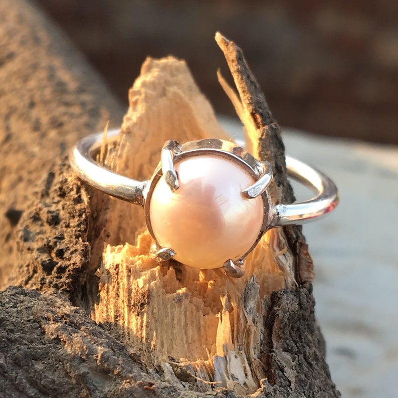 Natural Pearl Ring Beautiful Natural Pearl Ring Pearl Ring- Gemstone Jewelry Handmade Jewelry